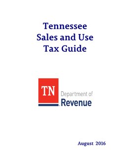 2016 TN Sales and Use Tax Guide