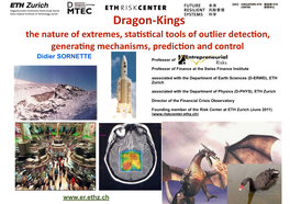 Dragon-Kings the Nature of Extremes, Sta�S�Cal Tools of Outlier Detec�On, Genera�Ng Mechanisms, Predic�On and Control Didier SORNETTE Professor Of
