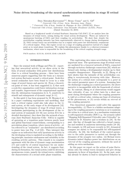 Noise Driven Broadening of the Neural Synchronisation Transition in Stage II Retinal Waves