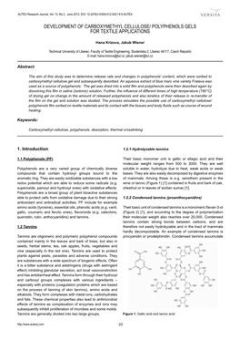 Development of Carboxymethyl Cellulose/ Polyphenols Gels for Textile Applications