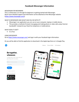 Facebook Messenger Information