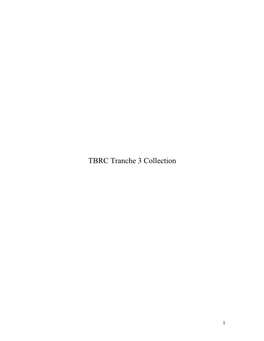 TBRC Tranche 3 Collection
