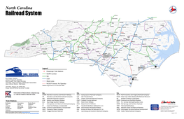 North Carolina Railroad System Map-August 2019