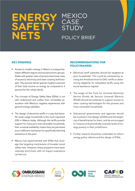 Energy Safety Nets