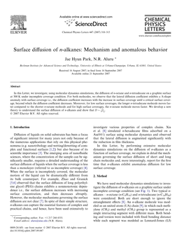 Surface Diffusion of N-Alkanes