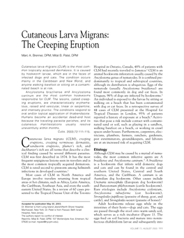 Cutaneous Larva Migrans: the Creeping Eruption