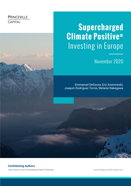 Supercharged Climate Positive® Investing in Europe