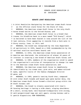 Senate Joint Resolution 10 - Introduced