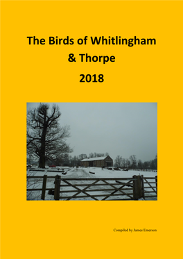 The Birds of Whitlingham & Thorpe 2018