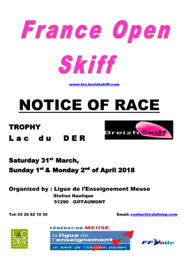 Notice of Race