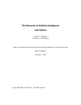 The Elements of Artificial Intelligence with Python
