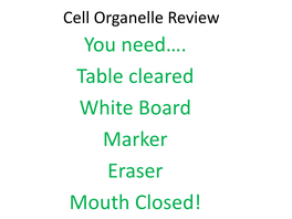 Cell Organelle Review You Need…
