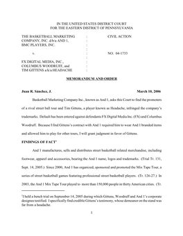 1I Held a Bench Trial on September 14, 2005 During Which Gittens, Woodruff and and 1’S Corporate Designee Testified