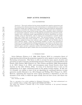 Arxiv:1709.02341V5 [Q-Bio.NC] 11 Oct 2018