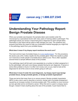 Understanding Your Pathology Report: Benign Prostate Disease