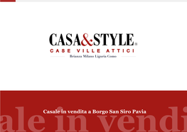 Casale in Vendita a Borgo San Siro Pavia