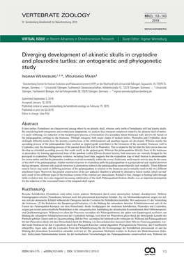 Diverging Development of Akinetic Skulls in Cryptodire and Pleurodire Turtles: an Ontogenetic and Phylogenetic Study