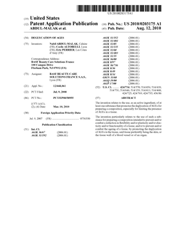 (12) Patent Application Publication (10) Pub. No.: US 2010/0203175 A1 ABDUL-MALAK Et Al