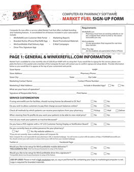 Computer-Rx Pharmacy Software Market Fuel Sign-Up Form