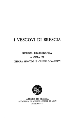 I Vescovi Di Brescia