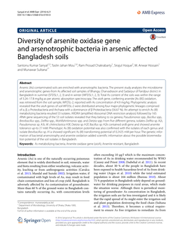 Diversity of Arsenite Oxidase Gene and Arsenotrophic Bacteria in Arsenic