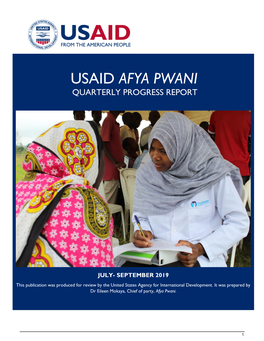 Usaid Afya Pwani Quarterly Progress Report