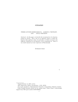 Transcendence of Values at Algebraic Points for Certain Higher Order Hypergeometric Functions (Updated)