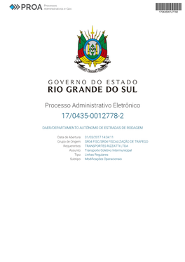 Processo Administrativo Eletrônico 17/0435-0012778-2