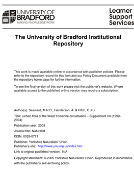 The University of Bradford Institutional Repository