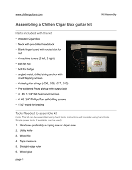 Assembling a Ccbg Kit Optimized