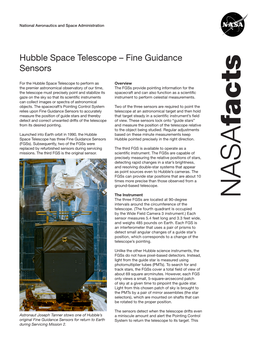 Hubble Space Telescope – Fine Guidance Sensors