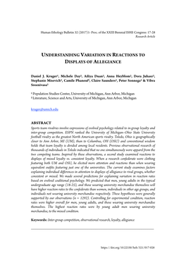 Understanding Variation in Reactions to Displays of Allegiance