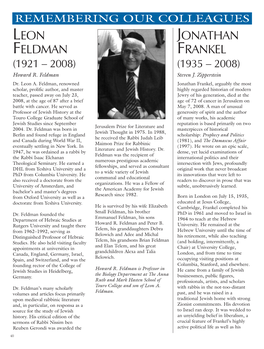 Leon Feldman Jonathan Frankel