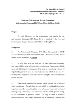 Sai Kung District Council Housing and Environmental Hygiene Committee SKDC(HEHC) Paper No
