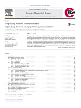 Drug-Eluting Biostable and Erodible Stents