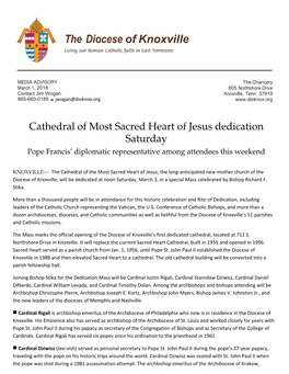 Cathedral of the Most Sacred Heart of Jesus Dedication Saturday