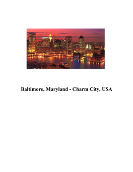About Baltimore—Charm City