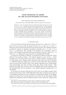 Some Problems of Erdős on the Sum-Of-Divisors Function