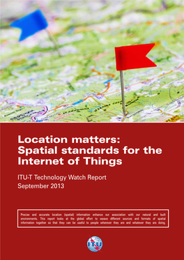 Spatial Standards for the Internet of Things (September 2013) I