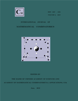 International Journal of Mathematical Combinatorics, Vol. 2, 2019