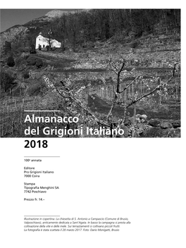 Almanacco Del Grigioni Italiano 2018