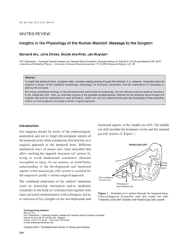 INVITED REVIEW Insights in the Physiology of the Human Mastoid