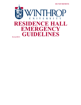 Residence Hall Emergency Guidelines