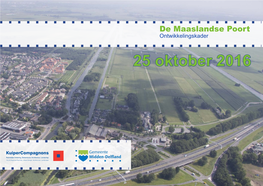 25 Oktober 2016 Datum: 25 Oktober 2016 Werknummer: 260.004.00 De Maaslandse Poort