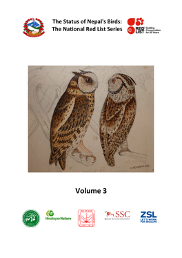 ZSL National Red List of Nepal's Birds Volume 3