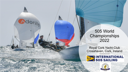 505 World Championships 2022 Royal Cork Yacht Club Crosshaven, Cork, Ireland