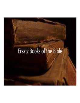 Ersatz Books of the Bible