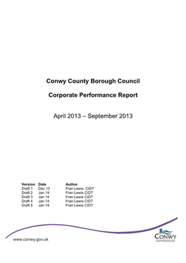 Corporate Performance Report 201304-201309