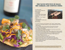 Fish Tacos with Pico De Gallo, Red Cabbage, and Chipotle Crema