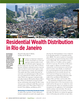 Residential Wealth Distribution in Rio De Janeiro